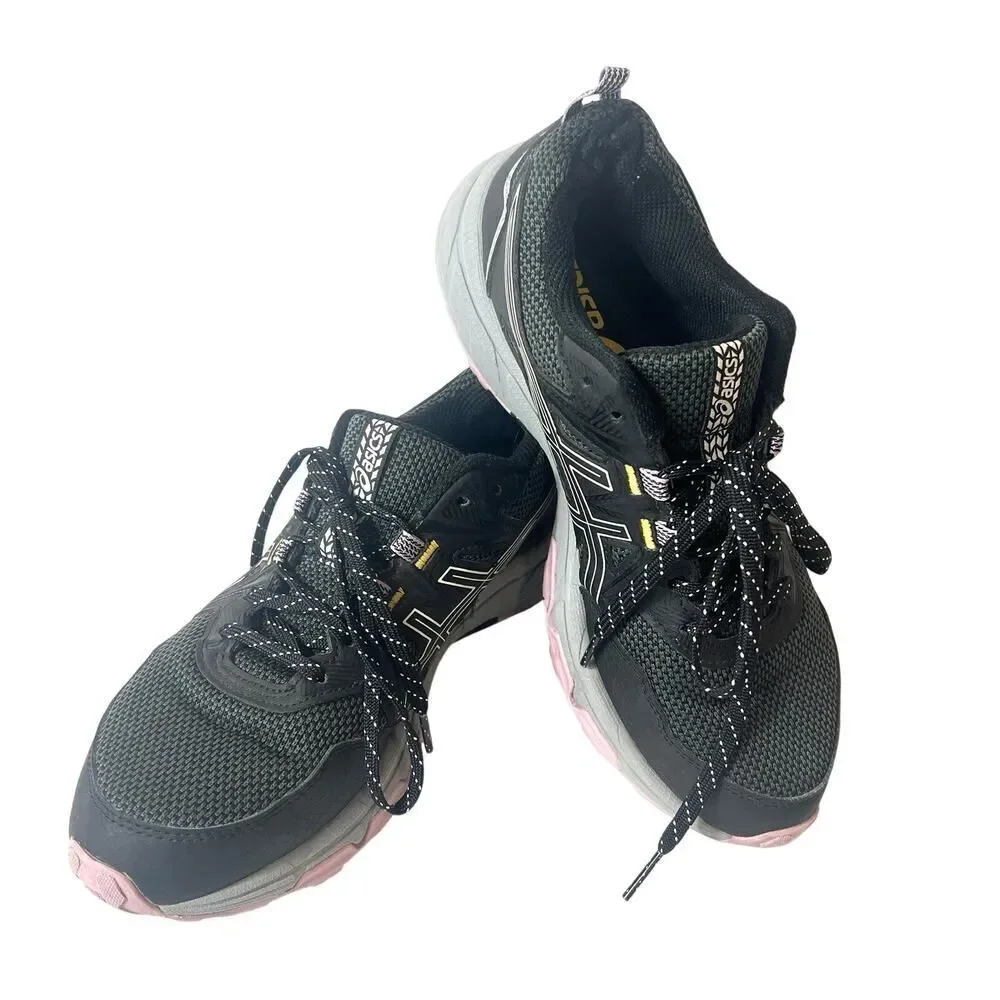 Asics Gel Venture 8 Shoes Black Purple Womens Size 8.5 Running Sneakers 1012A708
